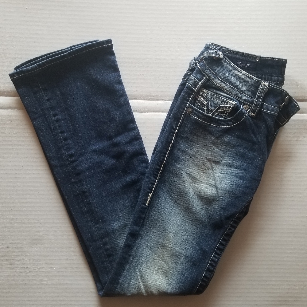 VIGOSS WOMENS THE DALLAS BOOT CUT DENIM JEANS